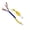 Yellow/Blue, variant on BIMZUC Adjustable Indoor Cat Toy for Doorways, Traceless Hook Bouncing Teaser with Rabbit Hair Green Tail Feather, 3.94 inches / 10 cm, Feline Exercise