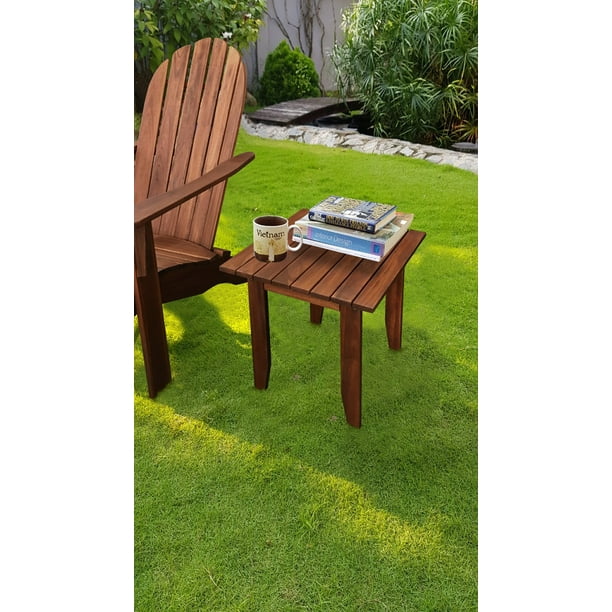Mainstays Dark Brown Adirondack Side Table