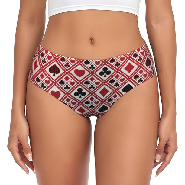 Fotbe Poker Calzones Estampados para Mujer – Ropa Interior de Algodón, Cómoda, Suave y Elástica-Large
