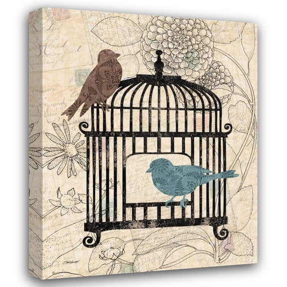Todd Williams 20x24 Gallery Wrapped Canvas Wall Art Titled - Birds and Blooms II