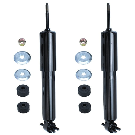 Detroit Axle - Front 2pc Shock Absorbers for 2WD Chevy Express GMC Savana 1500 2500, 2 Shock Absorbers Assembly Replacement