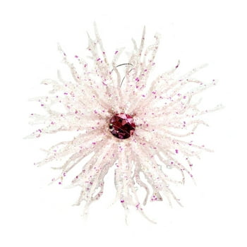 Holiday Time Pink Starburst Christmas Decorative Accent Ornament
