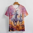 thumbnail image 4 of Cool Horse T-Shirt O Neck Retro Print Big Size T-Shirts Short Sleeve Tees Womens Pretty Design, 4 of 5