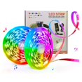 thumbnail image 2 of Led Strip Lights 32.8ft 5050rgb Color Changing Kit 40 Keys Remote App Bluetooth, 2 of 4