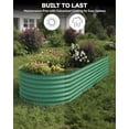 thumbnail image 2 of Aoile Raised Garden Bed Outdoor, 4x10x1.5 Ft Large Metal Planter Box for Vegetables, Fruits, Flower, Green (Set of 2), 2 of 6