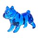 thumbnail image 2 of Estatua de bulldog francés, estatua de animal, arte coleccionable moderno, artesanía, decoración del hogar, perro azul, 2 of 9