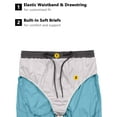 thumbnail image 6 of Little Donkey Andy Men's Workout Running Shorts Lightweight Athletic Shorts, Quick Dry, Breathable Shorts with Mesh Liner Milky Blue M, 6 of 7