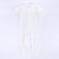thumbnail image 6 of QUYUON Infant Newborn Rompers Toddler Baby Boys Girls Crew Neck Short Sleeve T-Shirts Jumpsuits Zipper Front One-Piece Bodysuits Pajamas Sleepwear White 12-18 Months, 6 of 8