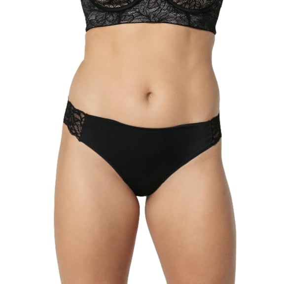 Leonisa Lace Side Seamless Thong Panty - Comfy No Show Underwear for Women