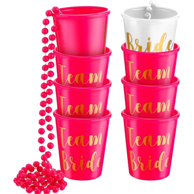 Copa de cadena de cuentas para despedida de soltero, para novios, fiesta de graduación, copa de cadena de cuentas de plástico para novios con luz