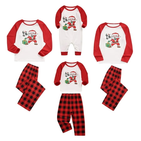 

JBEELATE Christmas Pajamas For Family Long-Sleeves Tops with Elastic Waist Pants