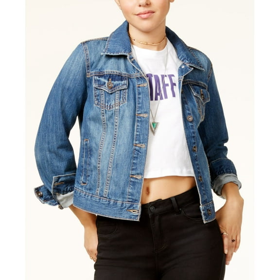 Justin Bieber Purpose Tour Juniors Patched Denim Jacket Denim Blue L