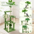 thumbnail image 4 of Árbol para Gatos TSCOMON 61" Verde con Hojas, Hamaca y Poste Rascador, 4 of 7