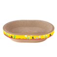 thumbnail image 3 of Yingyy Cat Scratcher Cardboard Kitty Oval Scratching Board Furniture Protector Corrugated Lounge Bed Scratching Board M, 3 of 8