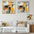 thumbnail image 4 of Designart "Yellow and Black Abstract Arrangement II" Abstract Framed Wall Art - Transitional Yellow Abstract Collages Living Room Framed Canvas Art, 4 of 6