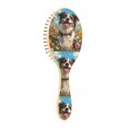 thumbnail image 3 of YAZAOO Soft Hair Brush Hair Comb Detangler Oyful Pup in A Flower Field Smoothing Hair Care Beauty Gift, 3 of 7