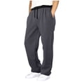 thumbnail image 4 of XXWXYD Girls Boys Baggy Sweatpants Straight Leg Open Bottom Casual Sweat Pants Drawst𝗋ing Color Block Wide Leg Track Pants Joggers, 4 of 7