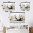 thumbnail image 4 of Designart Trees framed wall art decor, Tree Gold framed wall art, Grey White Tree Willows , Extra large Traditional Gold framed wall art, 44x34 inches Gold Frame, 4 of 5