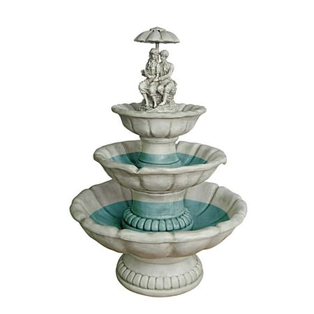 Lovers Under Umbrella Sculptural Fountain