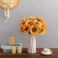 thumbnail image 4 of Viworld 10Pack Artificial Sunflower Flowers Long Stem Fake Silk Sunflowers Bouquets for Home Office Party Wedding Christmas Craft Decor (Yellow), 4 of 7