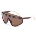 thumbnail image 1 of Forme a tendencia las gafas de sol populares de una sola pieza de las gafas de sol grandes del marco, hechas de PC, 1 of 5