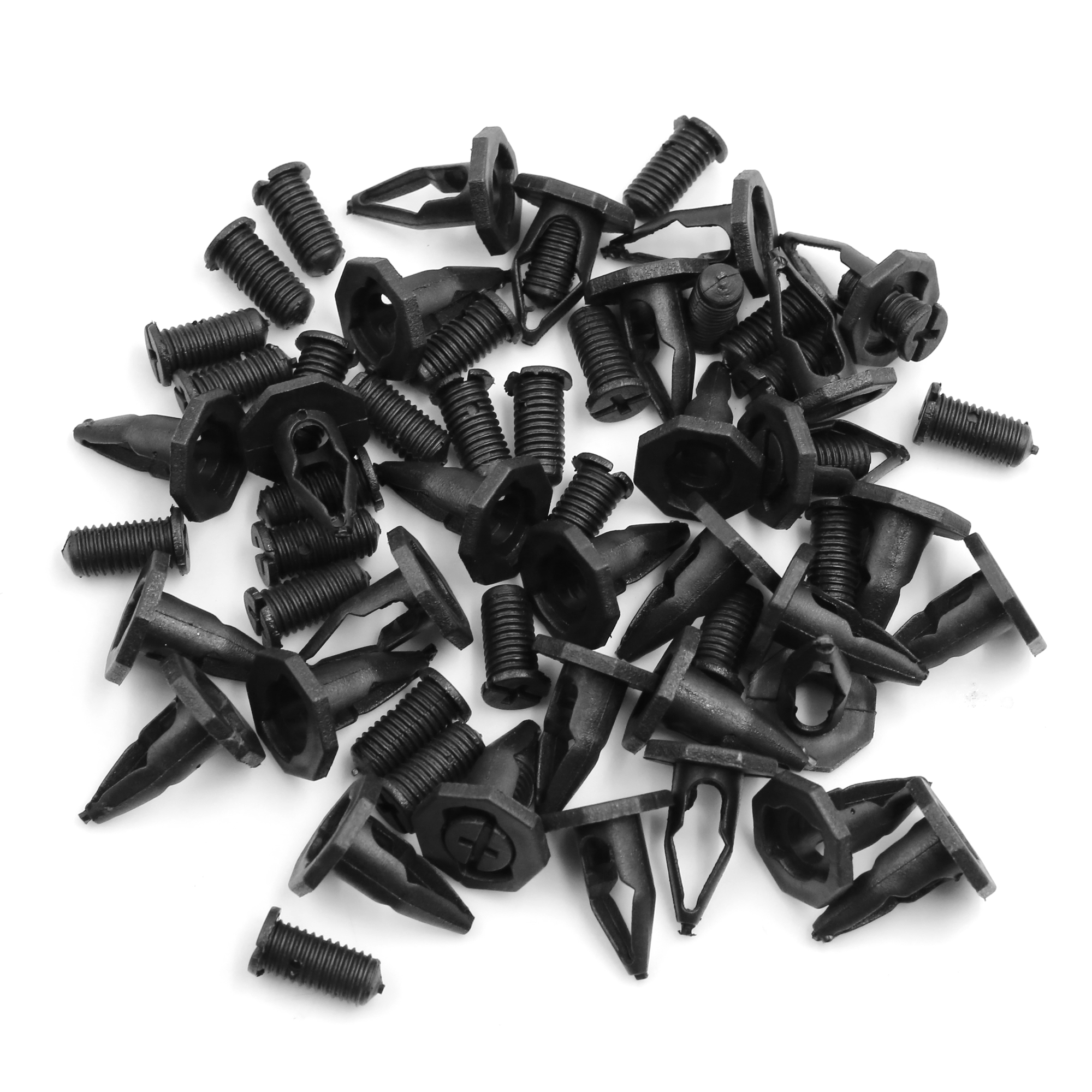 30pcs 10mm Hole Car Mud Flaps Fenders Plastic Rivet Push Pin Fastener