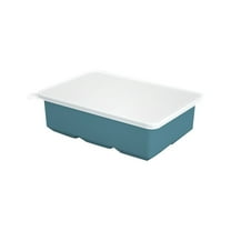 4-Pack Silicone Ice Cube Trays with Lids - Large Square Ice Molds for Cocktails, Stackable Leakproof Freezer Trays, BPA-Free Flexible Cube Maker for Bourbon & Drinks