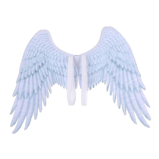 Disfraz de alas de ángel con plumas para adultos, ideal para fiestas temáticas, regalo de cumpleaños. Blanco