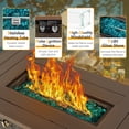 thumbnail image 5 of Homall 50,000 BTU Rattan Propane Outdoor Fire Pit Table with Wheels, Brown, 5 of 7