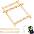 thumbnail image 2 of Small Knitting Loom Kit 8.2 X 7.6 Inch Wooden Multi Weaving Loom with Colorful Yarn for Beginners Adults Scarf Hat Blanket Knitting Crochet Projects Yellow, 2 of 6