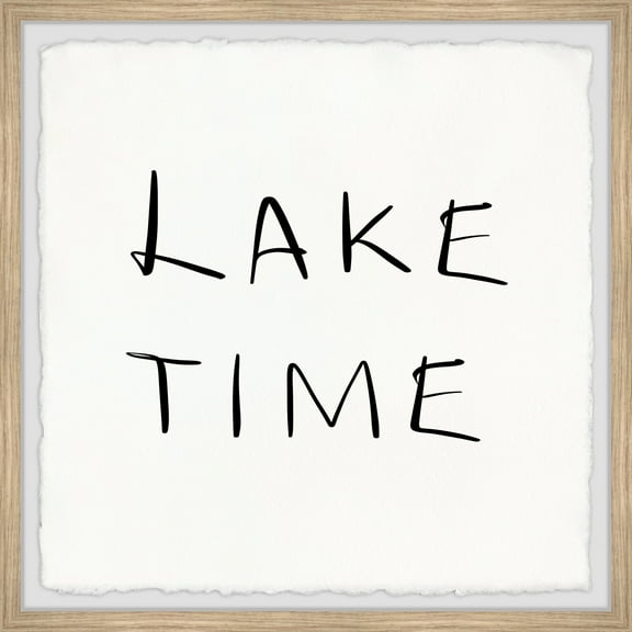 Marmont Hill Living on Lake Time Framed Painting Print