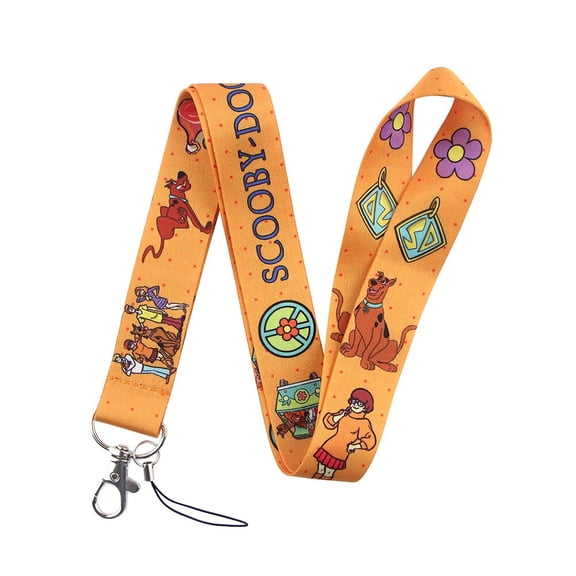 Anime Source Scooby Doo Orange Cartoon Series Characters Mystery Machine Lanyard Keychain ID Badge Holder
