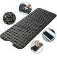 thumbnail image 5 of Semfri Bath Tub Shower Mat 40 x 16 inch Non Slip PVC Bath Tub Mats Shower Mats Extra Large Black Bathroom Mats  with Drain Holes and Suction Cups Black, 5 of 8