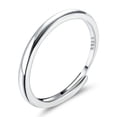 thumbnail image 2 of Lancharmed Ring for Women Silver Plated Rings 2Mm Wide Adjustable Thumb Women Gifts for Birthday, 2 of 7