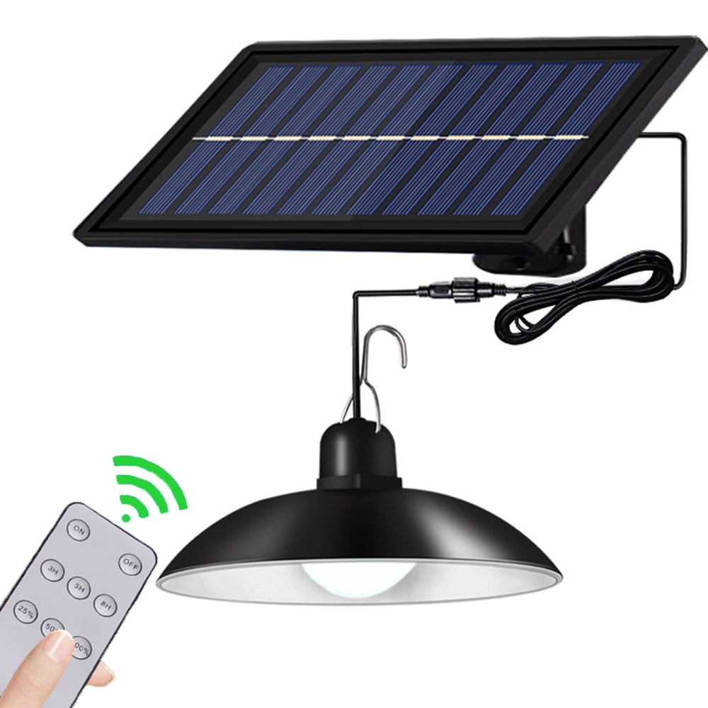Solar Shed Lights with Remote Switch, Solar Powered Hanging Light with