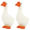 thumbnail image 1 of MasteelfCA 2pcs Wood Craft White Goose Home Ornament Creative Goose Statue Figurine, 1 of 8