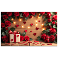 thumbnail image 3 of Valentine's Day Heart Love Backdrop Banner Romantic Flower Design Wedding Photo Props Party Decorations Background Event Display, 3 of 4