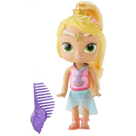 Shimmer and Shine Genie Beach Leah with Soft Ponytail & Seashell Comb