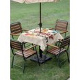 thumbnail image 5 of Square Outdoor Tablecloth with Umbrella Hole Laundry Room Outside Table Cloth Waterproof Patio Table Cover Rustic Farmhouse Washing Machine Clothes Zipper Tablecloths for Picnic Camping 60x60 Inch, 5 of 8