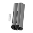 thumbnail image 3 of Dispensador de jabón montado en la pared, dispensador de líquido, práctico contenedor de champú, dispensador de loción de ducha para baño comercial Plata Doble Cabeza, 3 of 8