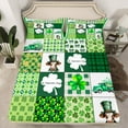 thumbnail image 2 of Manfei St.Patrick Day Full Size Sheets,Cute Farmhouse Highland Cow Bed Sheets,Lucky Four Leaf Clover Sheet Sets For Girl Boys,Super Cozy Room Decor,4pcs, 2 of 7