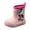 Pink, variant on Kid Rain Boots Size 6 Kids Waterproof Neon Rain Boots with Pull-On Handles and Traction Outsole botas de lluvia para niñas rojas Toddler Boots for Boys