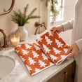thumbnail image 4 of Rysoverian 2 Pcs Christmas Tree Hand Towels Soft Absorbent Fingertip Towels Holiday Kitchen Bathroom Decor, 4 of 7