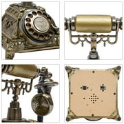 Fichiouy Vintage Handset Telephone Antique Rotary Dial Phone European Style