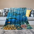 thumbnail image 2 of Autua Dolphins Marine Life Warm Lightweight Flannel Blanket Soft Fleece Blankets for All Seasons - Perfect for Living Rooms, Sofa Decor, and Gifts 40x50in, 2 of 6