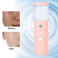 thumbnail image 3 of Riousery Pink Nano Face Mister 30ml Handheld USB Sprayer 6.3 inches / 16 cm Portable Facial Hydration Device for Sensitive Skin Cool Mist Steamer for Travel and Office Skin Care, 3 of 10
