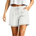 thumbnail image 2 of ByworldtasicNo Boundaries Women's Athletic Shorts Drawstring Elastic Waist Summer Beach Shorts with Pockets, 2 of 6