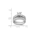 thumbnail image 3 of Sterling Silver Engagement Bridal Wedding Ring Set with Cubic Zirconia (CZ) (CZ) for Women, 3 of 5