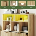 thumbnail image 4 of Uforic 5 Cube Bookcase with LED Light, Modern 3 Tier Bookshelf with Drawers for Home Office, 4 of 9
