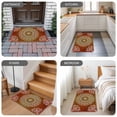 thumbnail image 6 of Orange Boho Door Mat&nbsp;Indoor Outdoor Entrance,Non Slip Small Rug for Kitchen Bathroom Entryway Rug,Country Vintage Ethnic Abstract Geometric Washable Doormat Floor Mat 18x30 Inch, 6 of 8